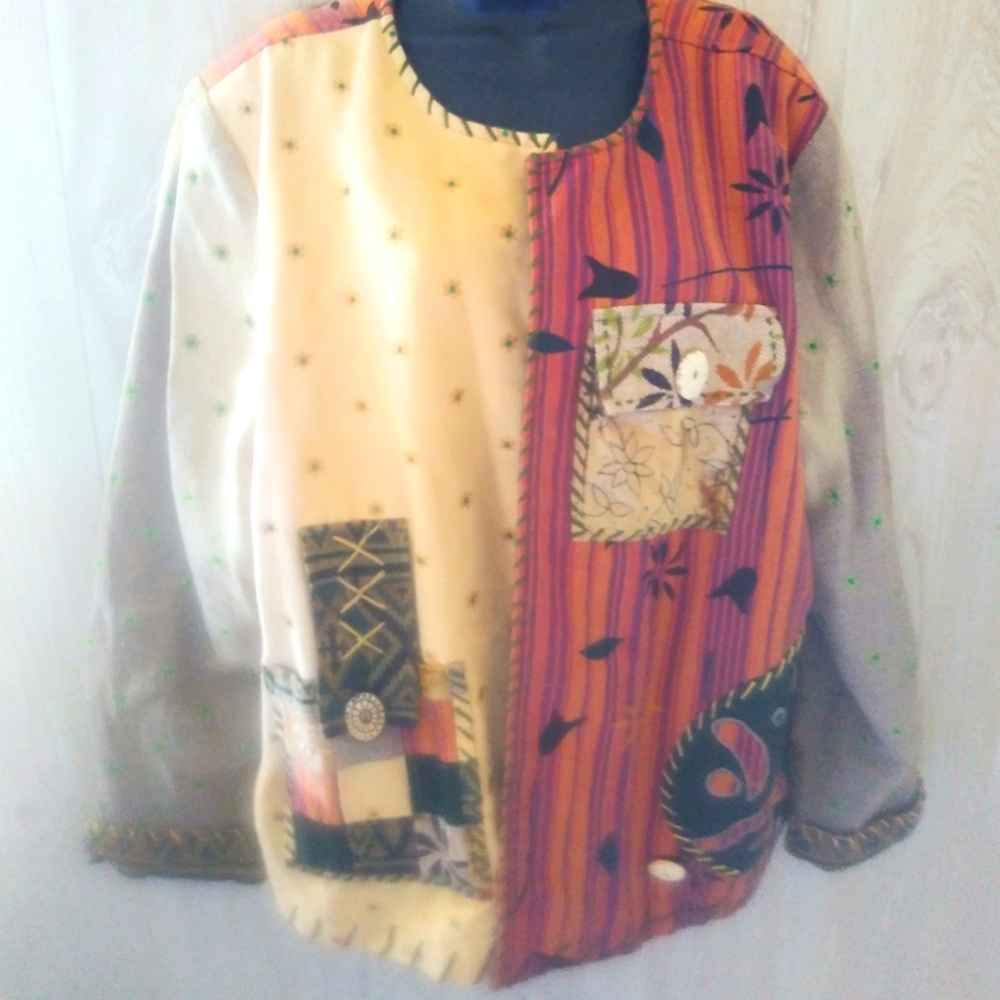 Stonebridge Unique Draped-Front Jacket Plus Sz 3x - image 1